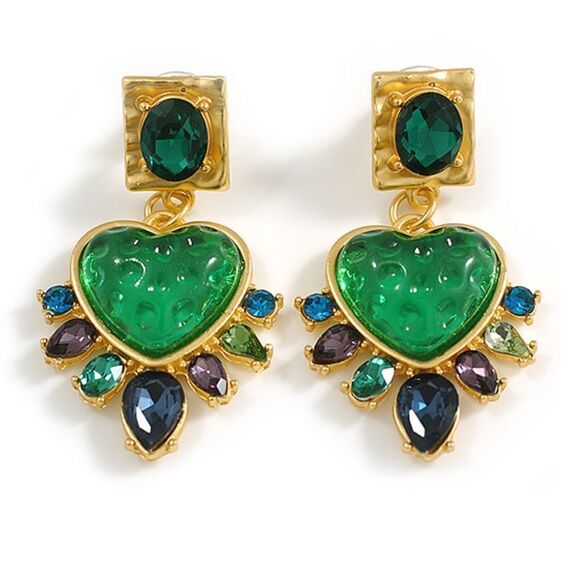 Anthropologie Jewelry - Grean detailed earring drops A571